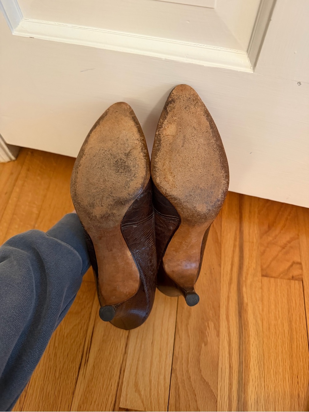 Naturalizer Authentic Alligator Skim Pumps Size 7 Vintage - Picture 4 of 5